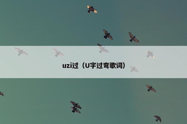uzi过(U字过弯歌词) uzi过(U字过弯歌词)