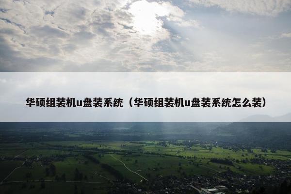 华硕组装机u盘装系统（华硕组装机u盘装系统怎么装）