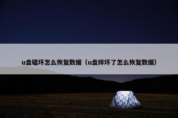 u盘磕坏怎么恢复数据（u盘摔坏了怎么恢复数据）
