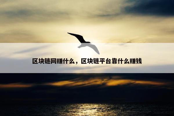 区块链网赚什么，区块链平台靠什么赚钱