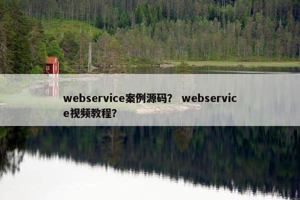 webservice案例源码？ webservice视频教程？