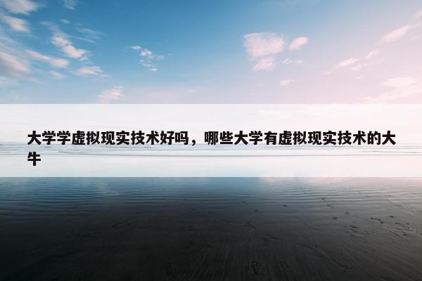 大学学虚拟现实技术好吗，哪些大学有虚拟现实技术的大牛