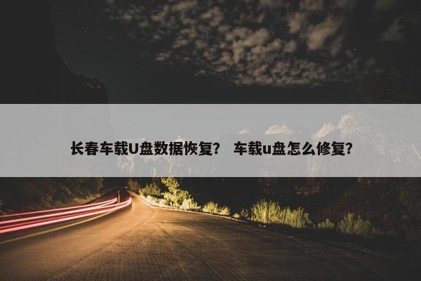 长春车载U盘数据恢复？ 车载u盘怎么修复？
