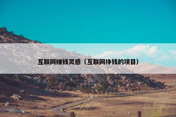 互联网赚钱灵感（互联网挣钱的项目）