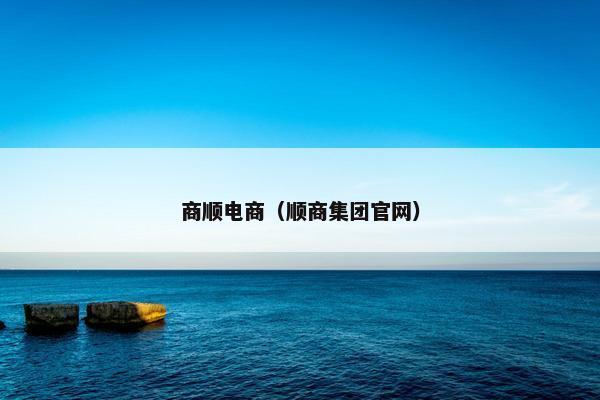 商顺电商（顺商集团官网）