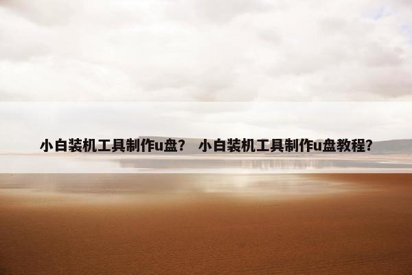 小白装机工具制作u盘？ 小白装机工具制作u盘教程？
