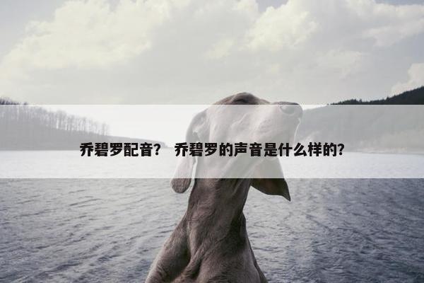 乔碧罗配音？ 乔碧罗的声音是什么样的？