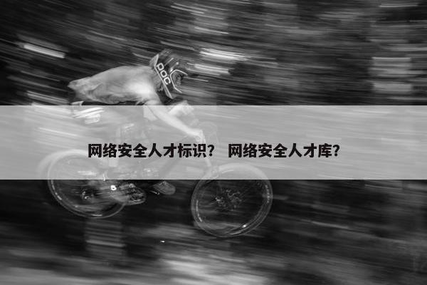 网络安全人才标识？ 网络安全人才库？