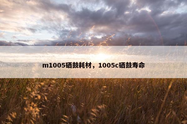 m1005硒鼓耗材，1005c硒鼓寿命