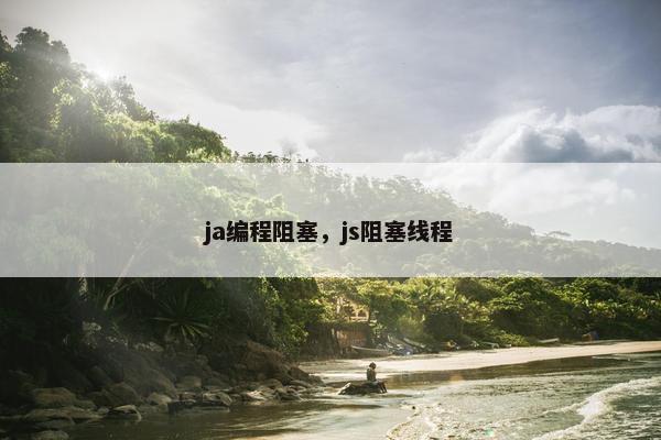 ja编程阻塞，js阻塞线程