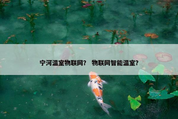 宁河温室物联网？ 物联网智能温室？