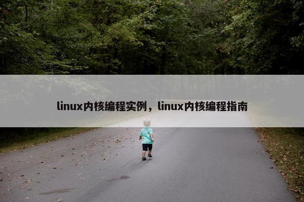 linux内核编程实例，linux内核编程指南