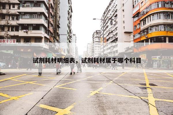 试剂耗材明细表，试剂耗材属于哪个科目