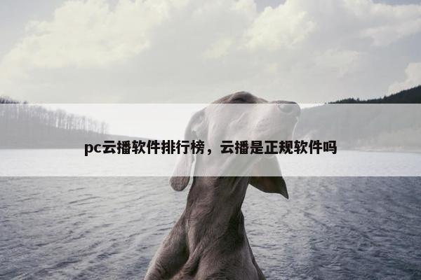 pc云播软件排行榜，云播是正规软件吗