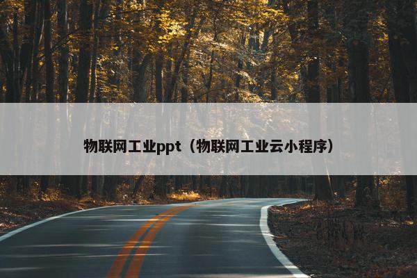 物联网工业ppt（物联网工业云小程序）
