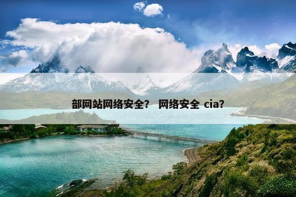 部网站网络安全？ 网络安全 cia？