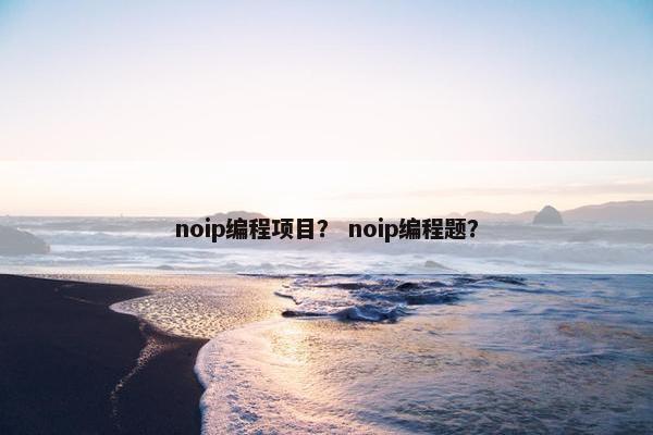 noip编程项目？ noip编程题？