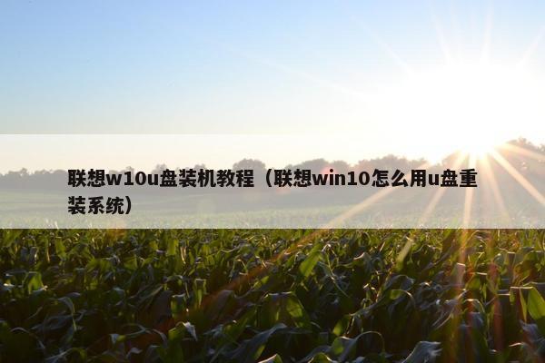 联想w10u盘装机教程（联想win10怎么用u盘重装系统）