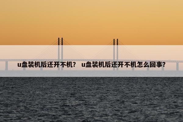 u盘装机后还开不机？ u盘装机后还开不机怎么回事？