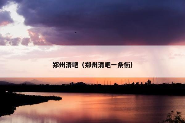 郑州清吧（郑州清吧一条街）