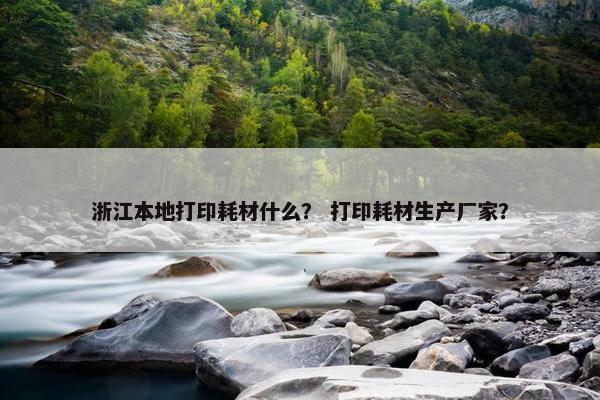 浙江本地打印耗材什么？ 打印耗材生产厂家？
