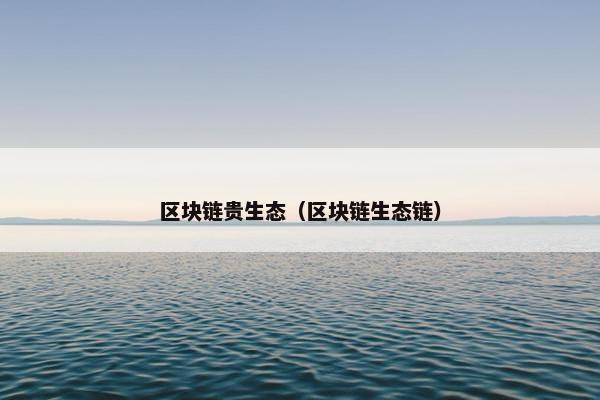 区块链贵生态（区块链生态链）