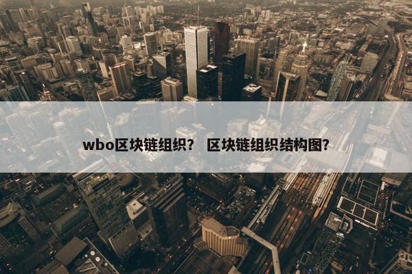 wbo区块链组织？ 区块链组织结构图？