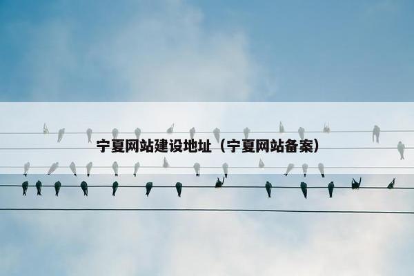 宁夏网站建设地址（宁夏网站备案）