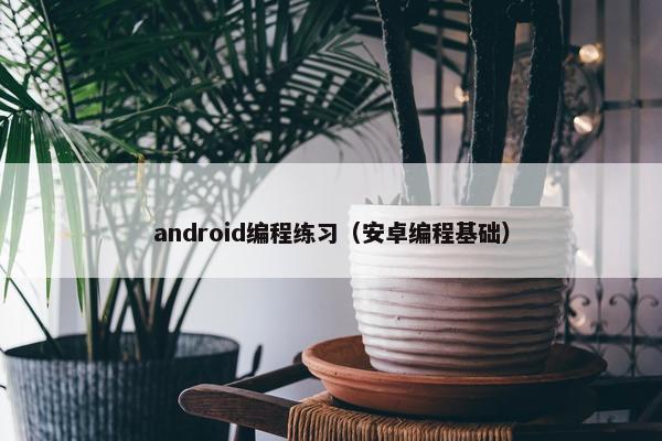 android编程练习（安卓编程基础）