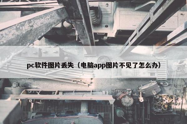 pc软件图片丢失（电脑app图片不见了怎么办）