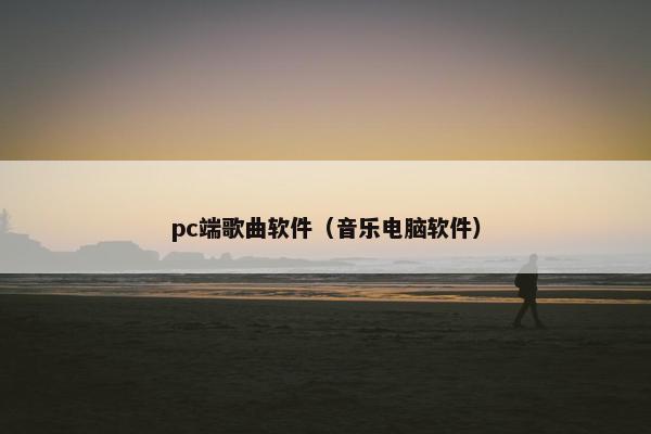 pc端歌曲软件（音乐电脑软件）