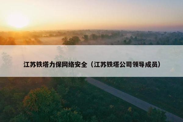 江苏铁塔力保网络安全(江苏铁塔公司领导成员) 江苏铁塔力保网络安全(江苏铁塔公司领导成员)