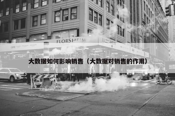 大数据如何影响销售（大数据对销售的作用）