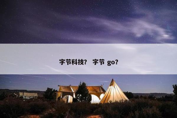 字节科技？ 字节 go？