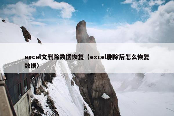excel文删除数据恢复（excel删除后怎么恢复数据）