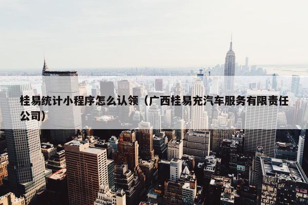 桂易统计小程序怎么认领（广西桂易充汽车服务有限责任公司）