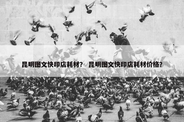 昆明图文快印店耗材？ 昆明图文快印店耗材价格？