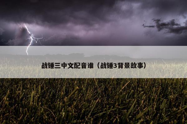 战锤三中文配音谁（战锤3背景故事）