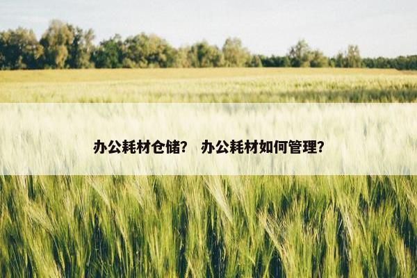 办公耗材仓储？ 办公耗材如何管理？