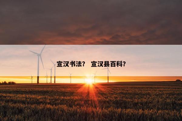 宣汉书法？ 宣汉县百科？