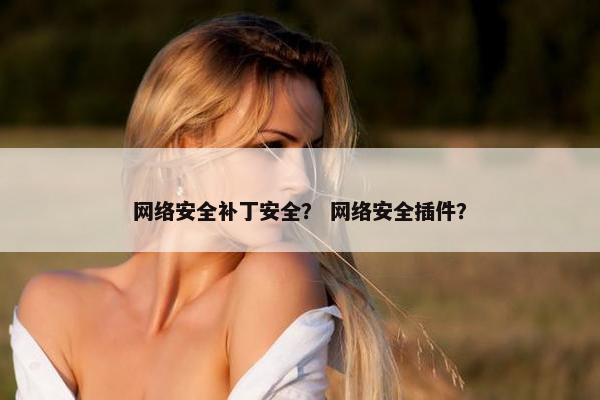 网络安全补丁安全？ 网络安全插件？