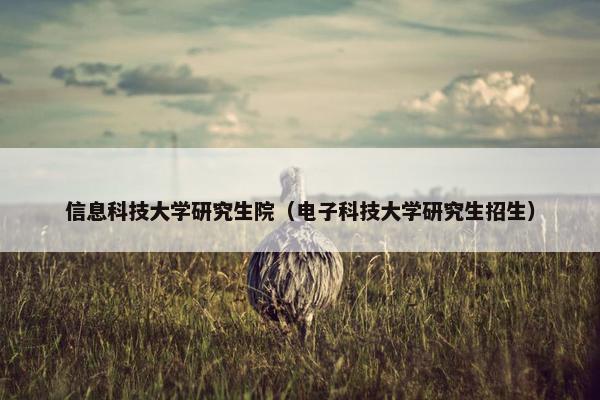 信息科技大学研究生院（电子科技大学研究生招生）
