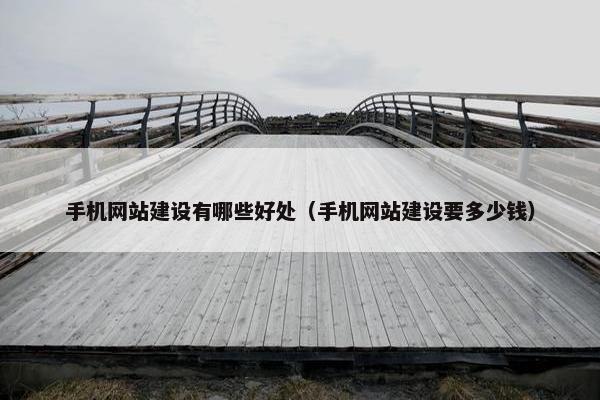手机网站建设有哪些好处（手机网站建设要多少钱）