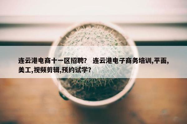 连云港电商十一区招聘？ 连云港电子商务培训,平面,美工,视频剪辑,预约试学？