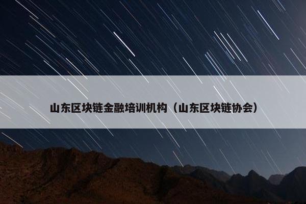 山东区块链金融培训机构（山东区块链协会）
