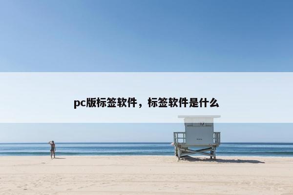 pc版标签软件，标签软件是什么
