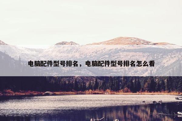 电脑配件型号排名，电脑配件型号排名怎么看