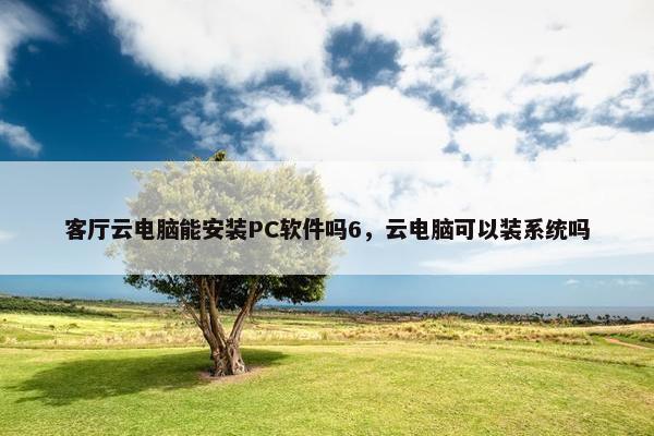客厅云电脑能安装PC软件吗6，云电脑可以装系统吗