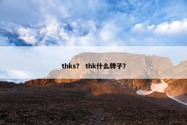 thks？ thk什么牌子？