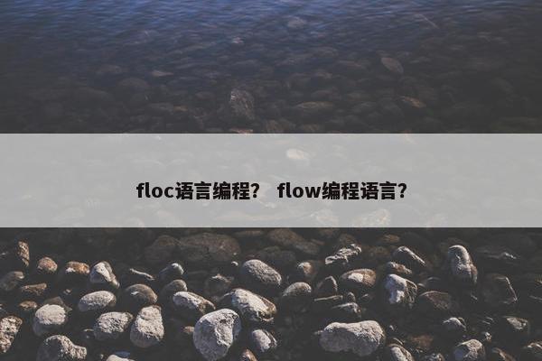 floc语言编程？ flow编程语言？